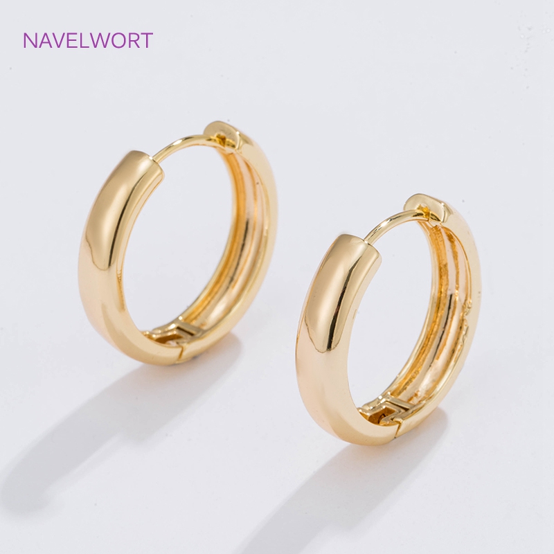 Jewelry Making Designs - Серьги кольцами 6 размеров, позолоченные круглые