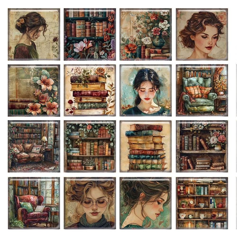 Jewelry Making Books - 10 шт./лот, ретро-любовь для чтения, цветочная