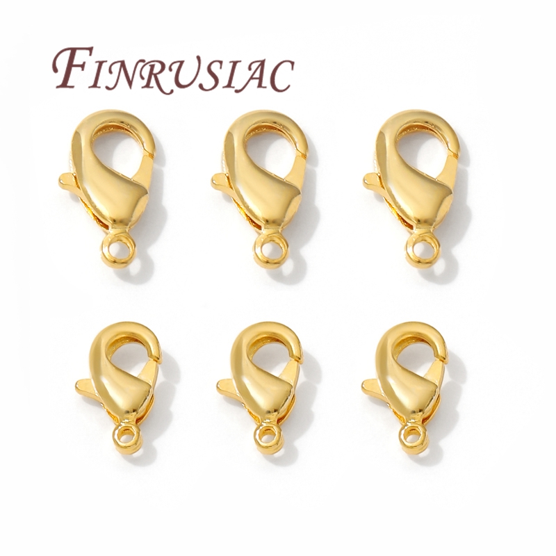 Jewelry Making Gold - застежка лобстер/Застежки-карабины позолоченные, 10 мм, 12