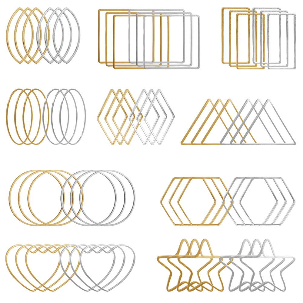 Jewelry Making Gold - 20 шт., золотые, серебряные полые рамки,