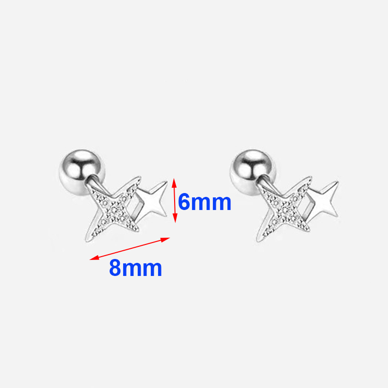 Серьги-гвоздики из серебра 925 – обзор и цена Beading Needle Fine
